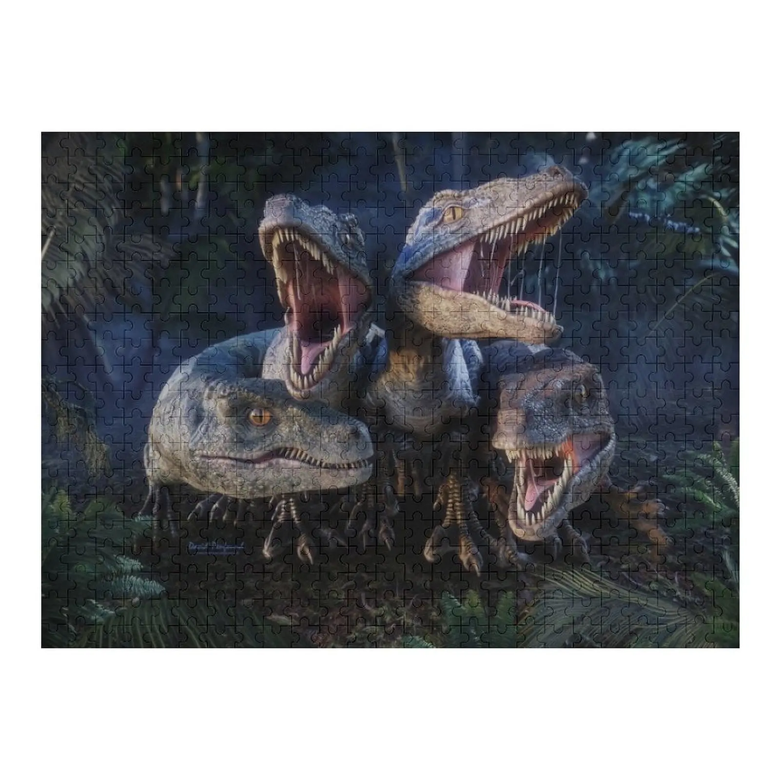 Raptor squad Jigsaw Puzzle Regalo personalizable Regalo personalizado para niños Juguete personalizado para bebé Rompecabezas con nombre de madera