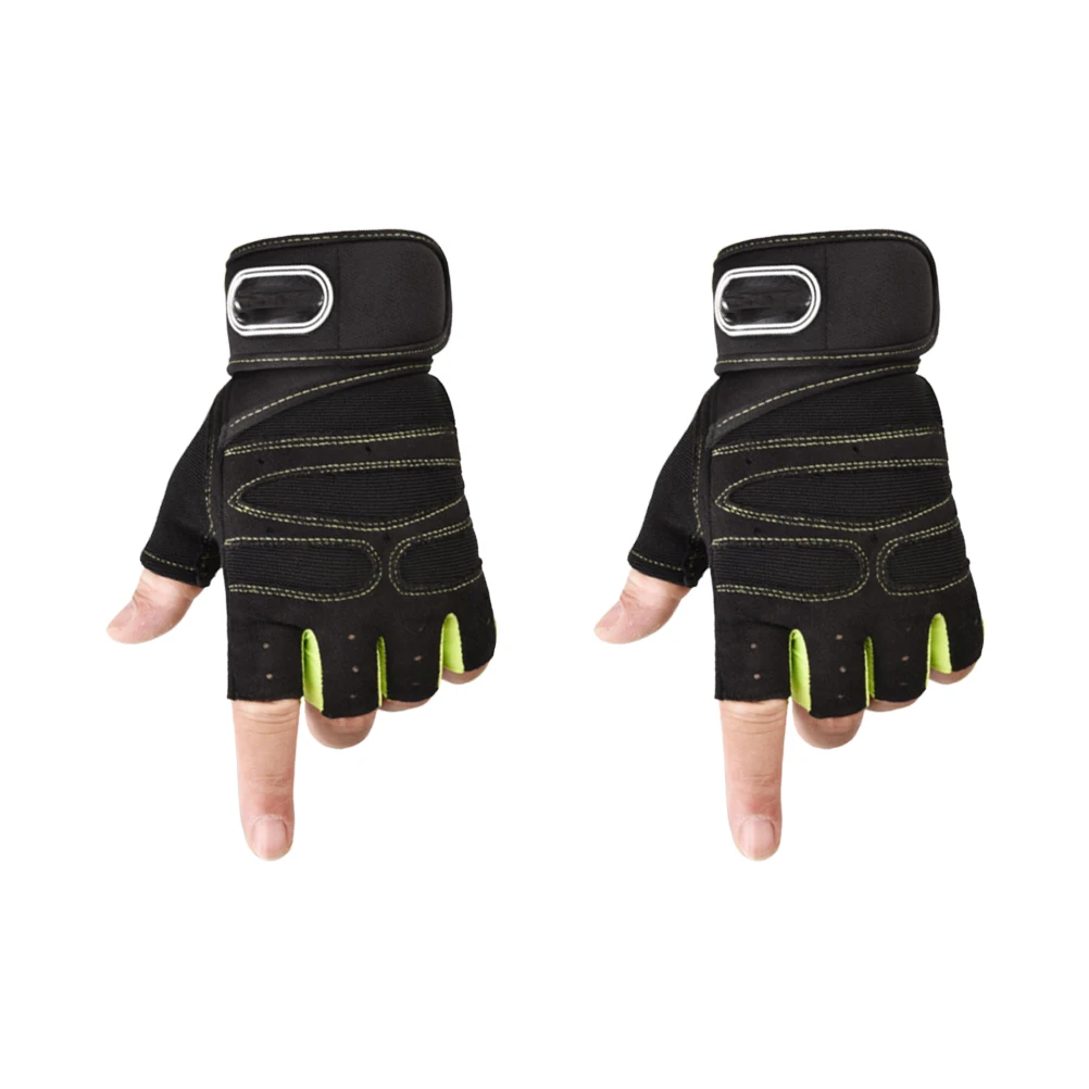 

Half-finger Gloves Comfortable Breathable Fitness Riding Shock-absorbing Protective Palm Thickened Cloth Material Elastic