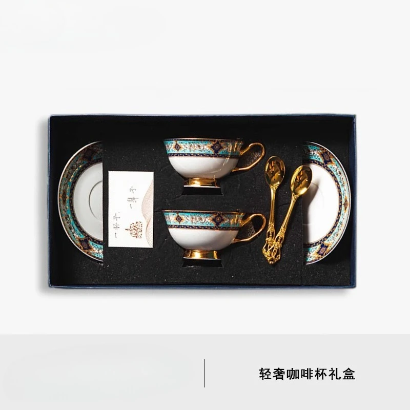 

Sea Orchid, coffee cup and saucer set, high-end exquisite afternoon tea set, couple pair of cups, housewarming festival
