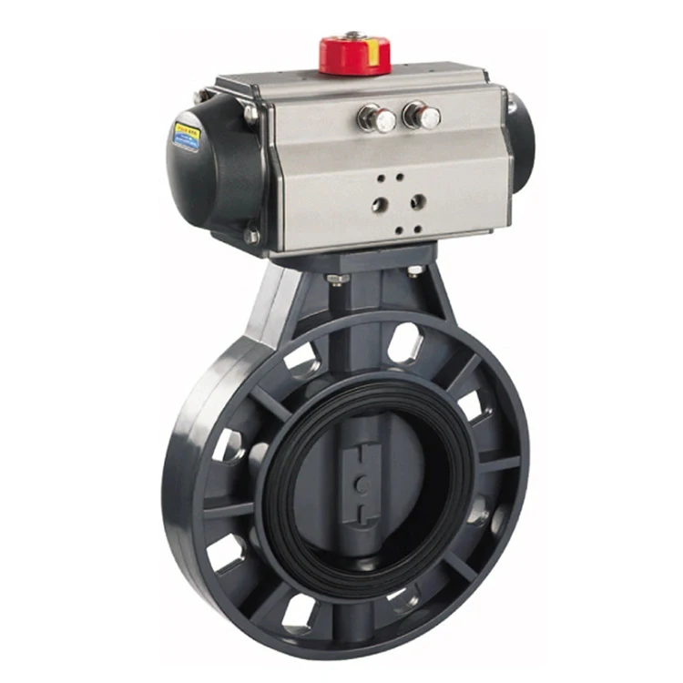 OEM Double Acting Spring Return Dn300Mm Upvc Pneumatic Butterfly Valve 1.5in Customizable Pneumatic Valve Butterfly Type