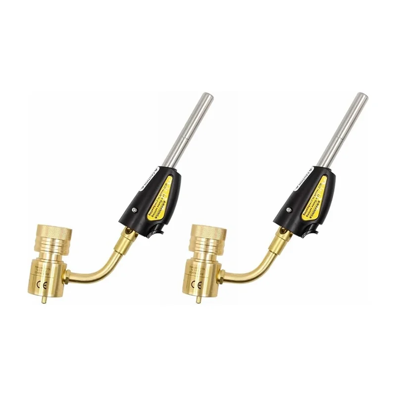 AB66-Selbstbeleuchtung, Selbstzündungs-Gasregler-Brenner-Wirbelspitzen (2 Stück) für MAP-Pro/LP-Gas zum Löten und Löten