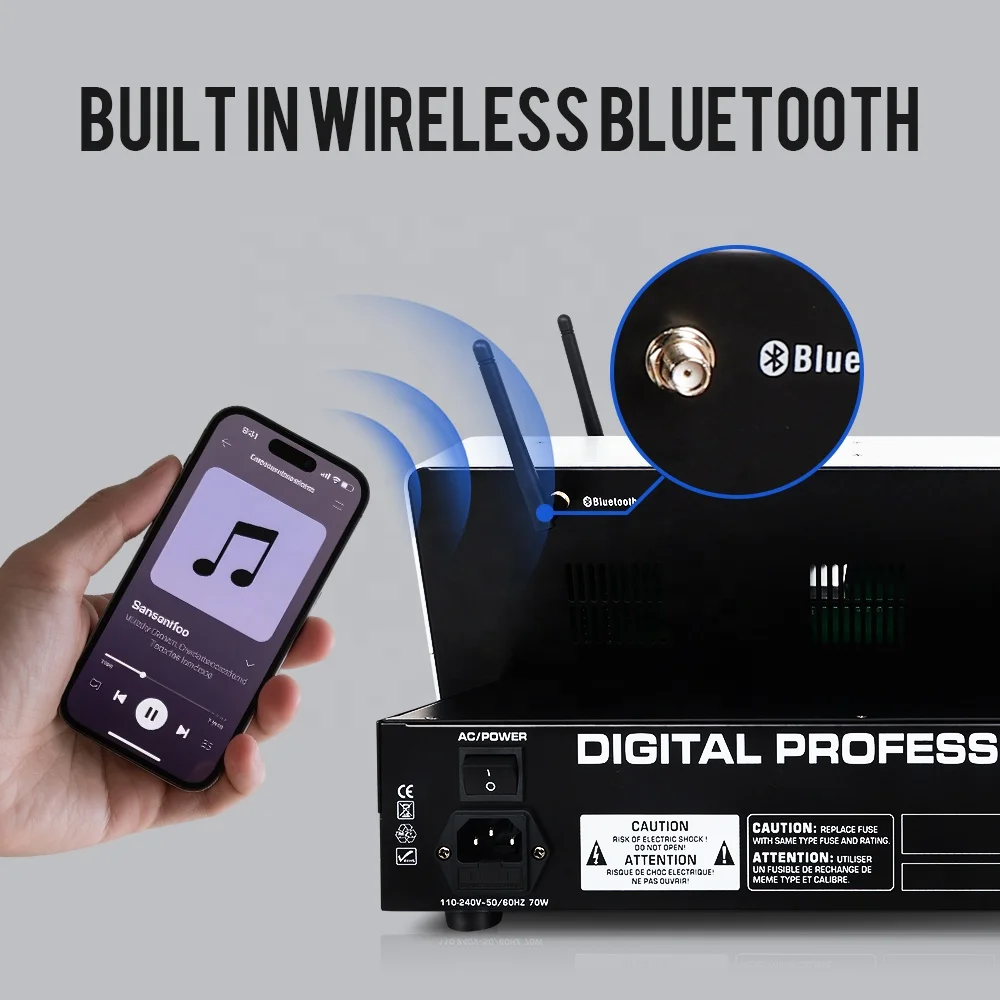 ASF24 Mixer audio professionale per rack digitale a 24 canali Mixer DSP con console di registrazione WIFI