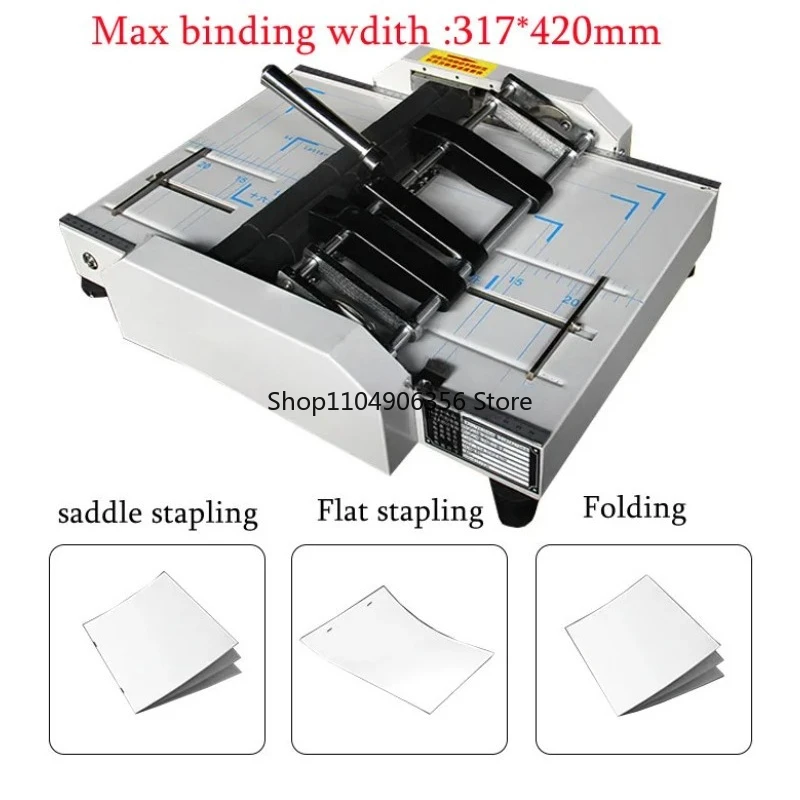 

for ZY-2 A3 Size Paper Book Desktop Stapler And Folder Stapling Folding Booklet Machine Manual Folding Machine
