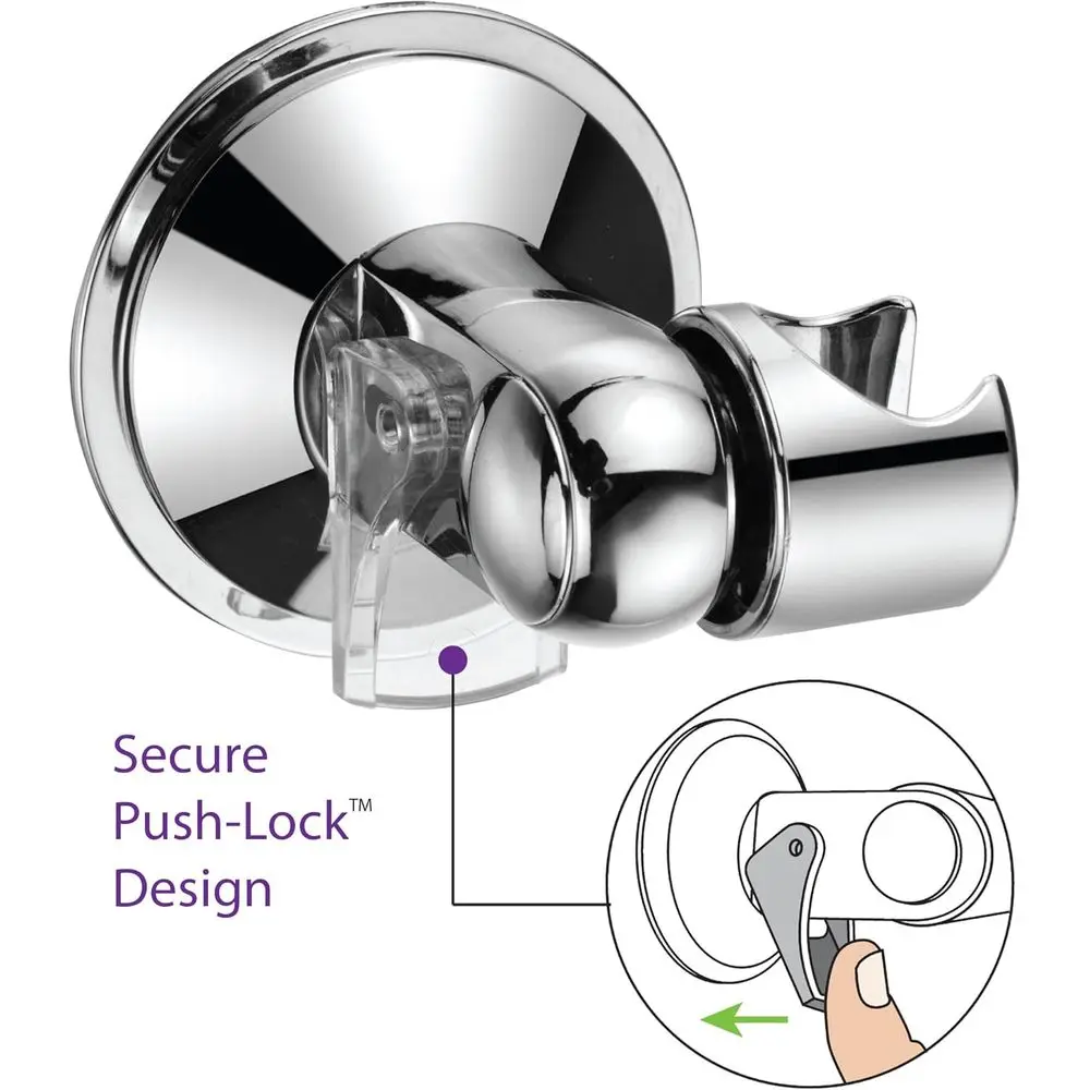 Angle-Adjustable Hand Shower Bracket with Patented Suction and Self-Adhesive Holder for Perfect Shower Angles