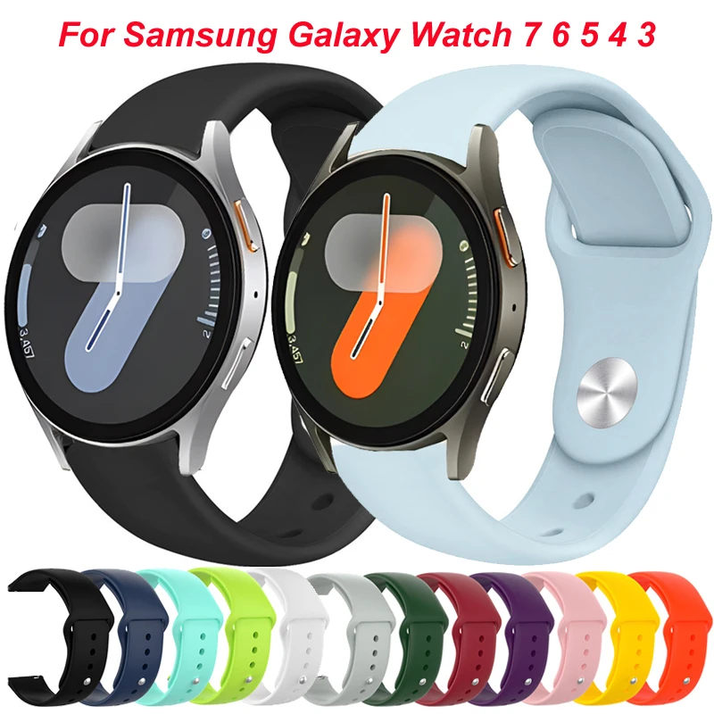 22mm 20mm Silikonarmband für Samsung Galaxy Watch 7 6 5 4 40mm 44mm Armband für Galaxy Watch 5Pro/4 6 Classic 43mm 47mm Gear S3