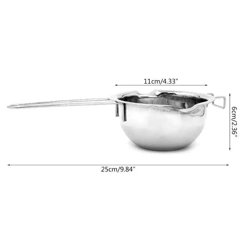1 Pc 400ML Long Handle Wax Melting Stainless Steel Pot DIY Scented Candle Soap Chocolate Butter Handmade Soap Tool Non Stick