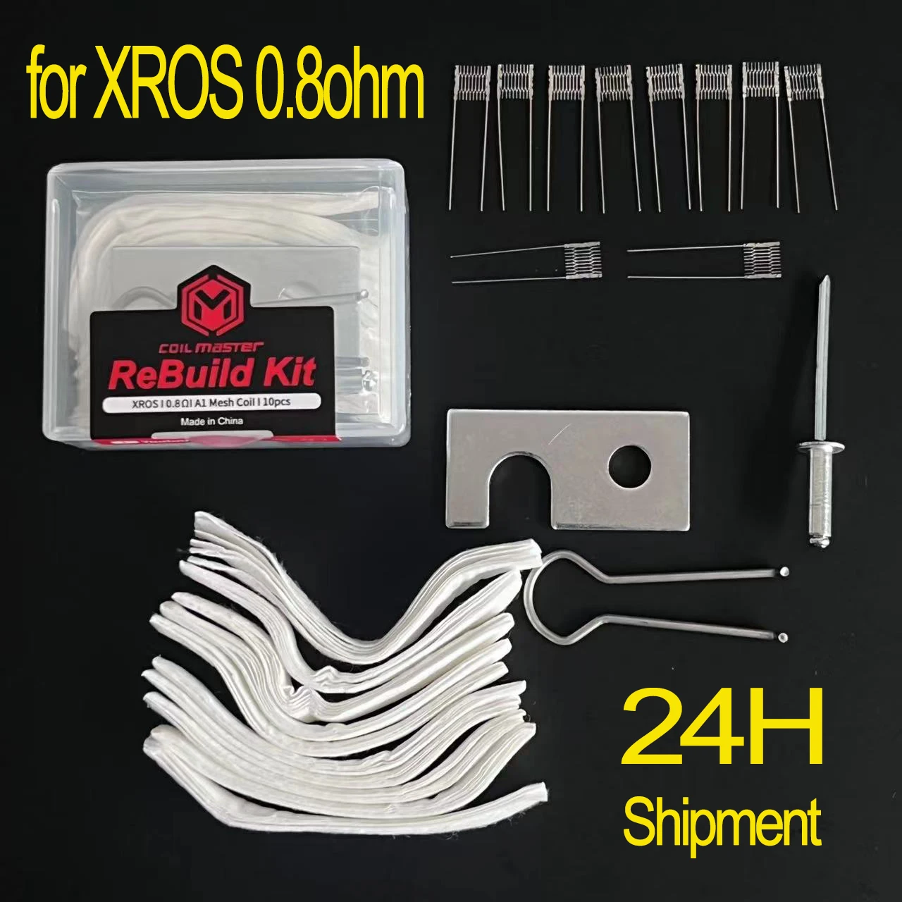 Оптовая продажа серии XROS DIY Rebuild Kit 0,8 Ом 1,0 Ом 1,2 Ом Сетка сопротивления катушки органический хлопок для XROS Xlim GTX SPL Mod