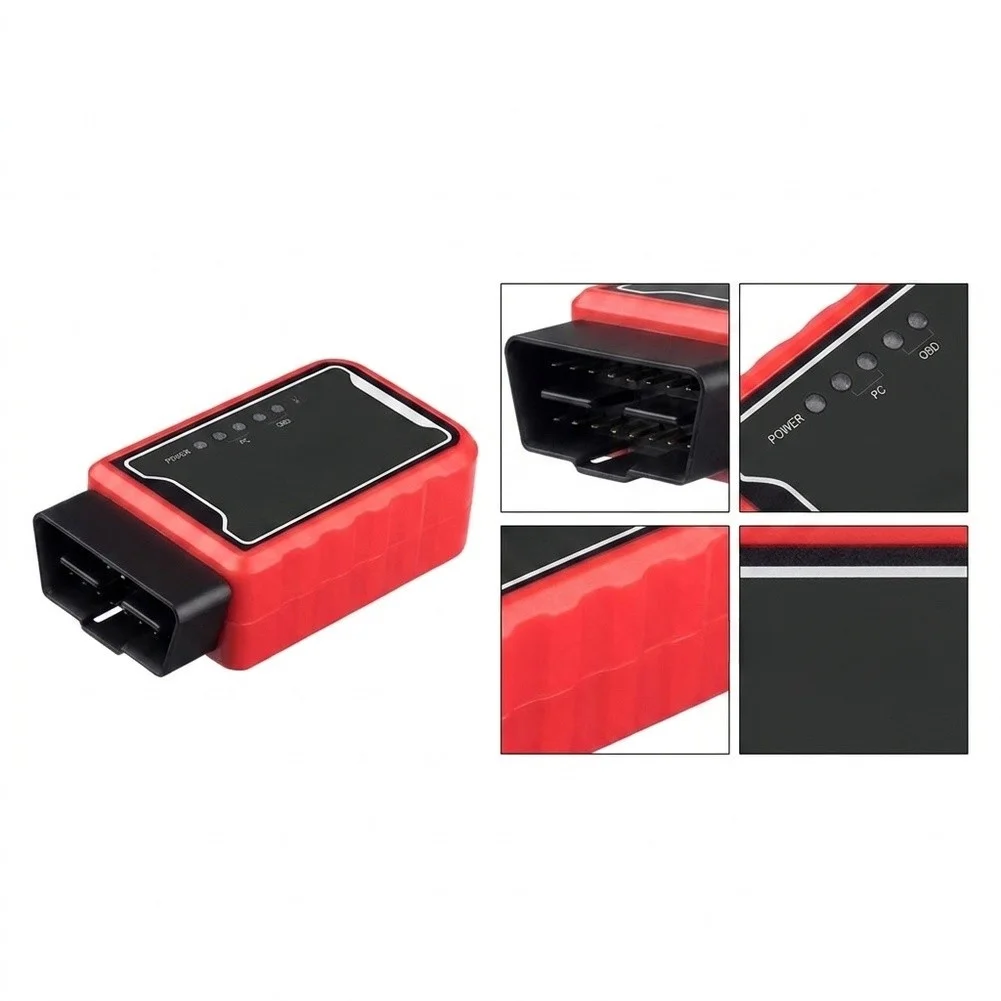 Car Diagnostic Adapter For ELM327 Reads Engine Fault For Codes Displays Live Sensor Data Compact 45x25x75mm Size