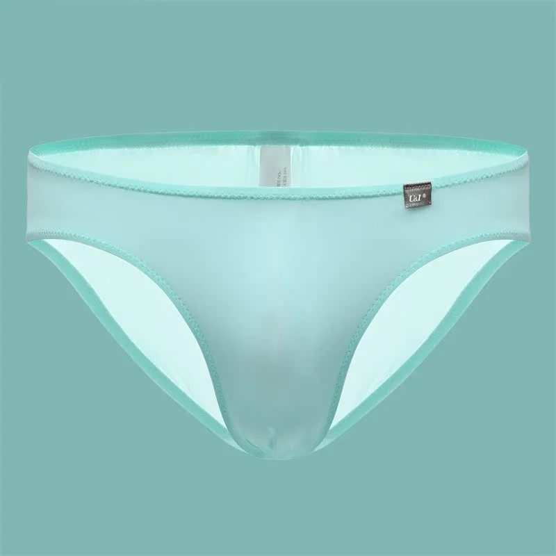 Slip U&I da uomo, nylon ultrasottile ad alta elasticità, leggermente trasparente, sexy, monopezzo, senza cuciture, copertura anca completa