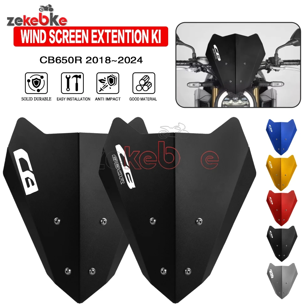

2025 CB650R 2018-2019 Motorcycle Sport Windshield Motorcycle Front Wind Deflector With Bracket Air Fairing Wind For Honda CB650R