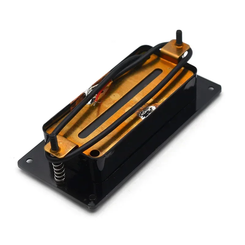 

Электрический бас-хамбакер Neck Bridge Pickup, мини-стиль, две линии, 8 отверстий, черный/золотой/хром