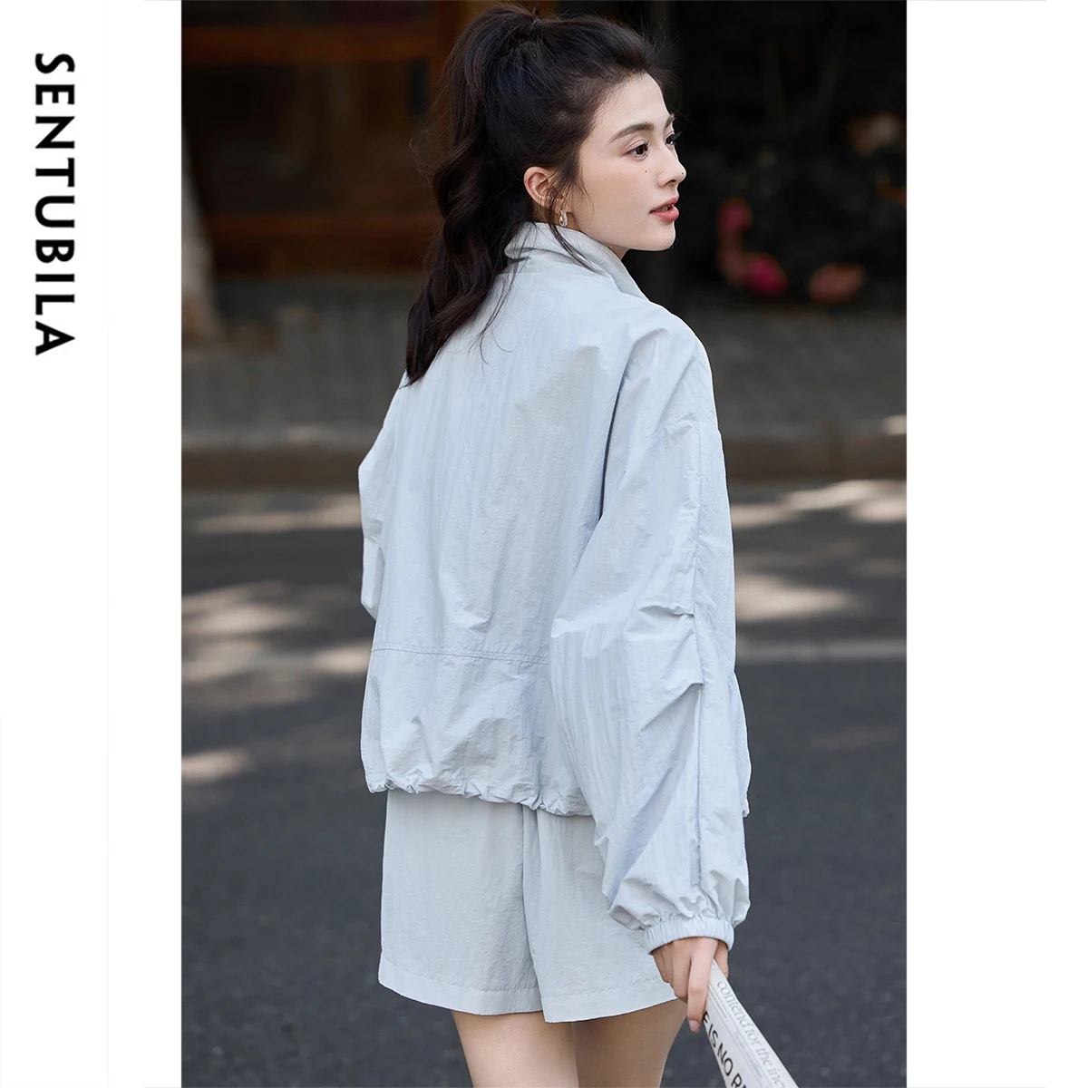 SENTUBILA Women Coat Autumn 2025 Sports Leisure Sunscreen Clothing Comfortable Outdoor UV Protection Coat 151R58940