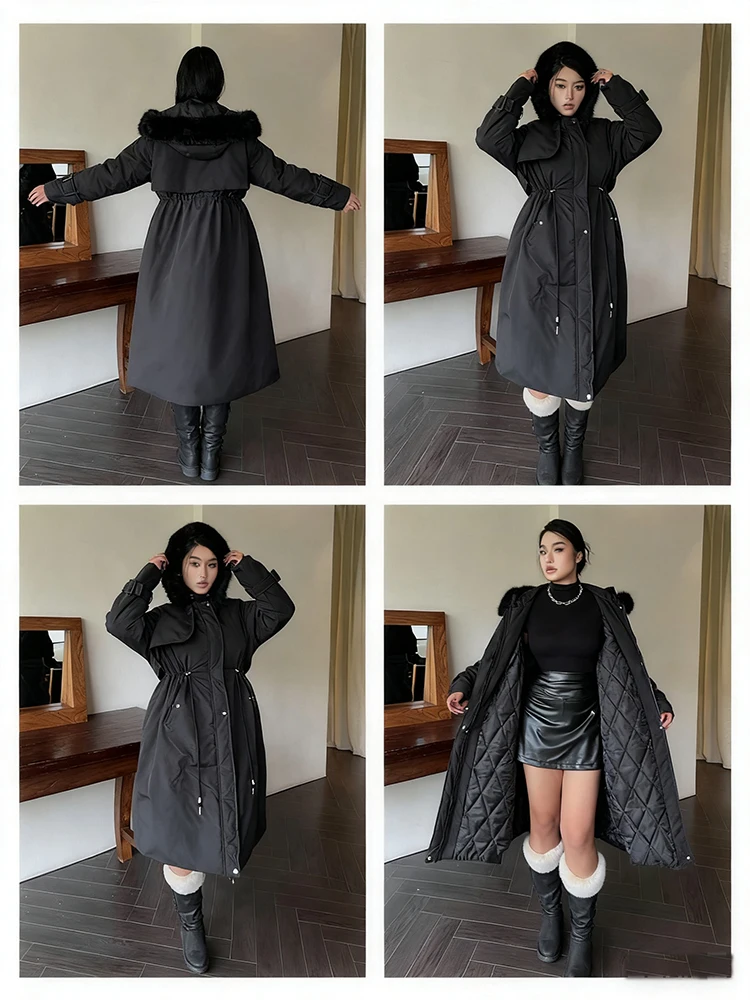 

Женская пушистая ветрозащитная утолщенная хлопковая куртка больших размеров с капюшоном, модная хлопковая одежда, теплая плюшевая куртка с капюшоном