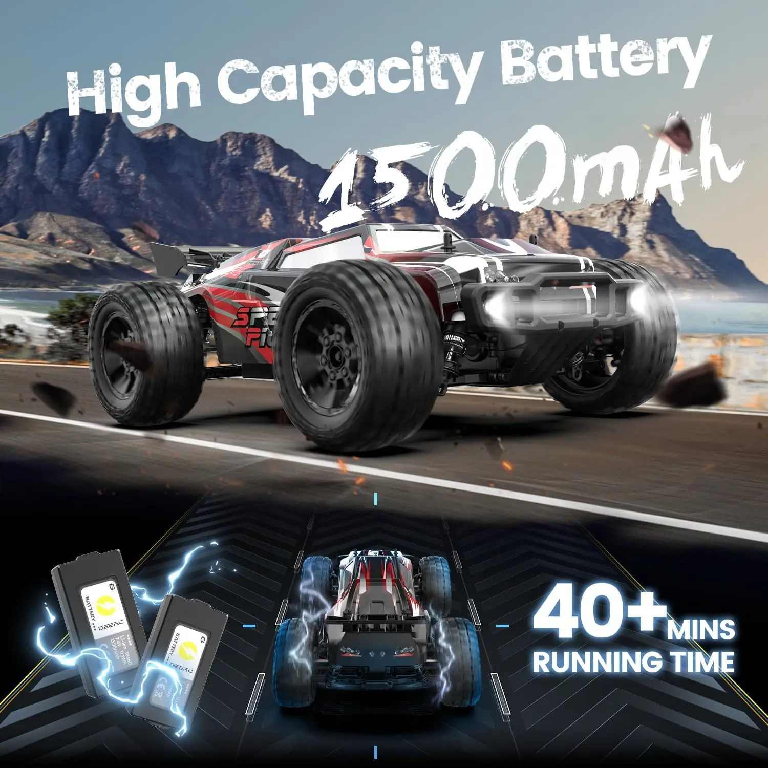 1:10 Scale Large RC Car with D - огляд і ціна Rc Hobby Grade Monster Truck