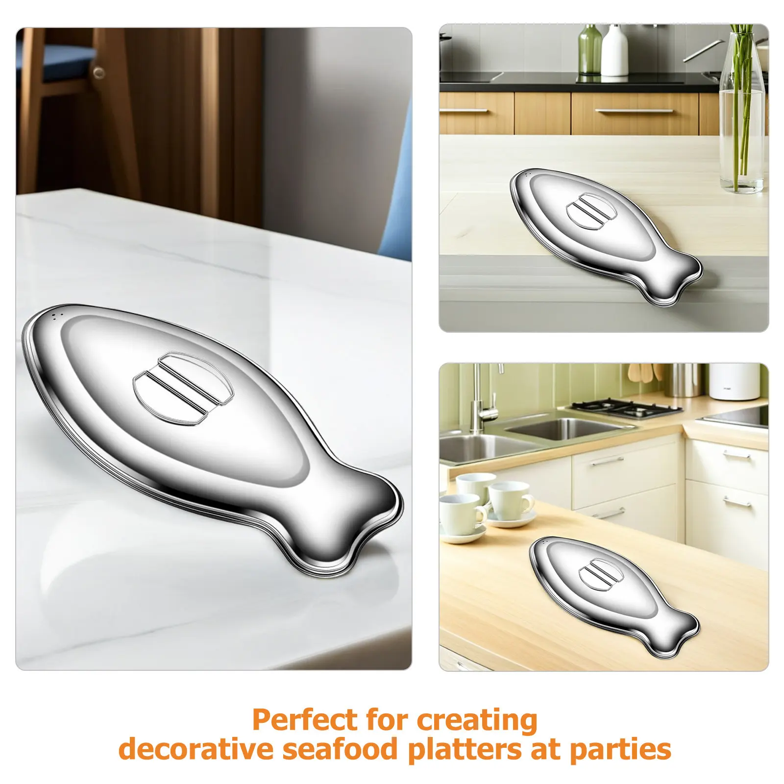 Stainless Steel Fish Steamer Oval Baking Tray Perforated Steam Circulation Seafood Cooking Platter Outdoor Camping Picnic