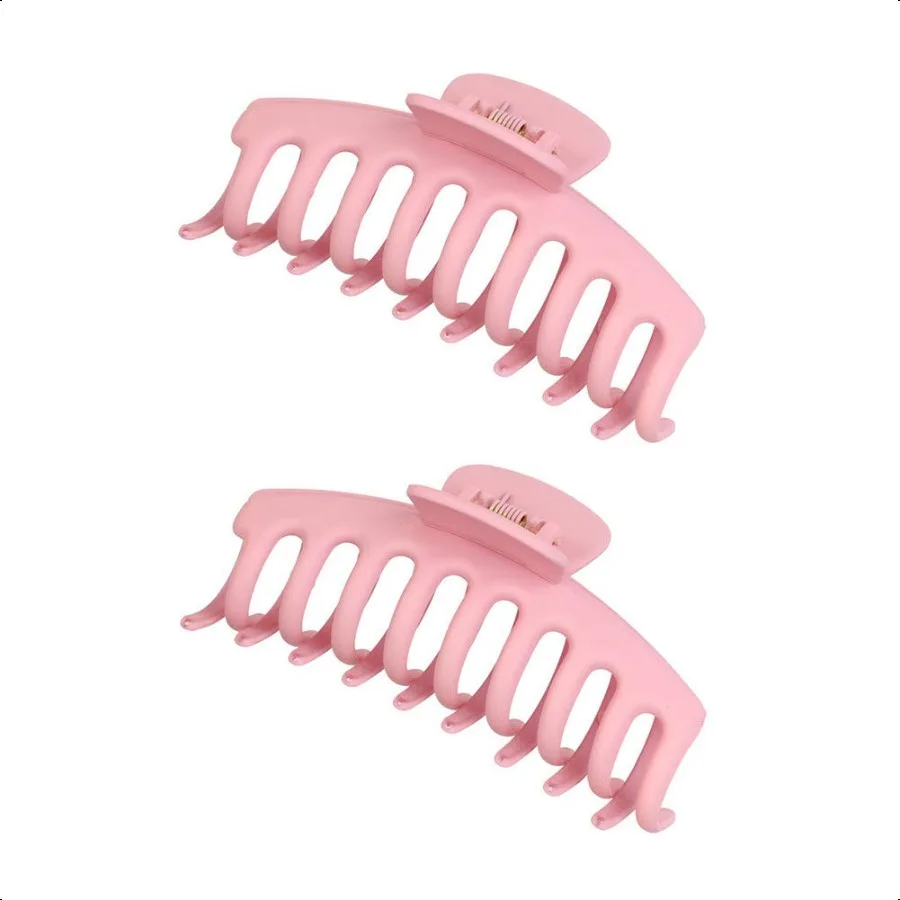 

2 Pack Big Hair Claw Clips Nonslip Large Claw Clip for Women and Girls HairStrong Hold Grips Hair Accories 4 Inch Pink