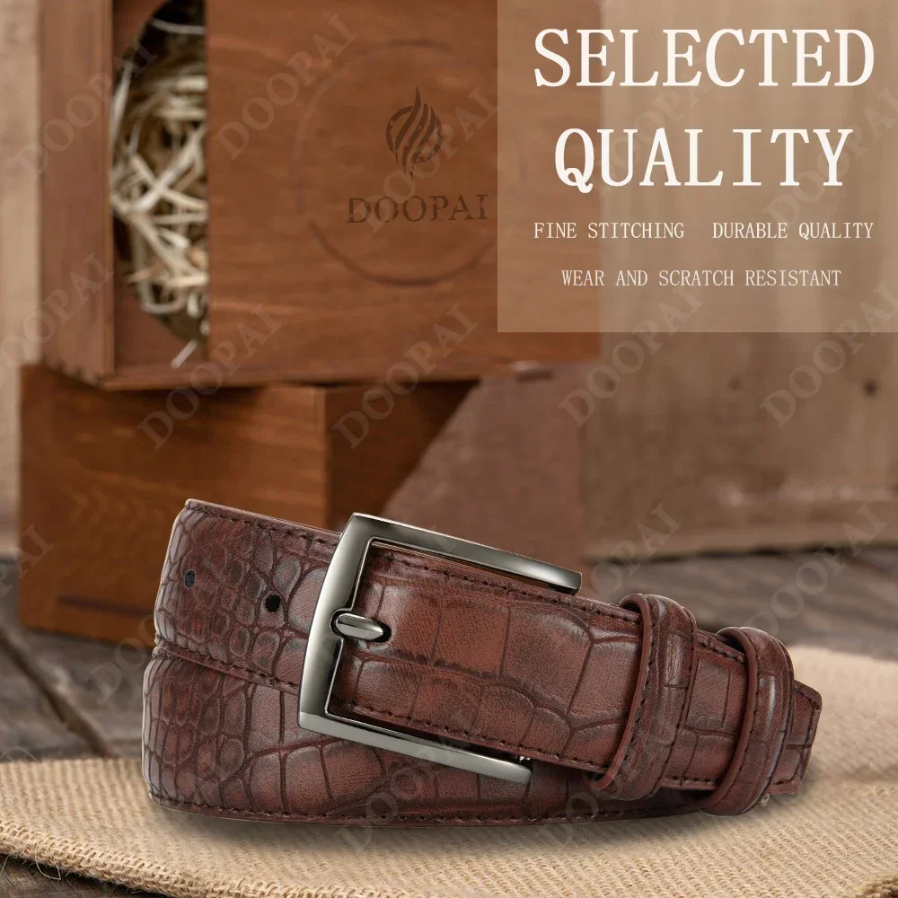 Men Top Quality PU Luxury Leather Waist Strap Black Male Automatic Buckle Jeans Belts for Men
