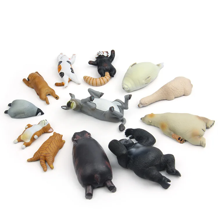 Cute Japanese Style Magnet Fridge Sleepy Zoo Corgi Cat Polar Bear Gorilla Custom Magnets Animal World Refrigerator Home Decor