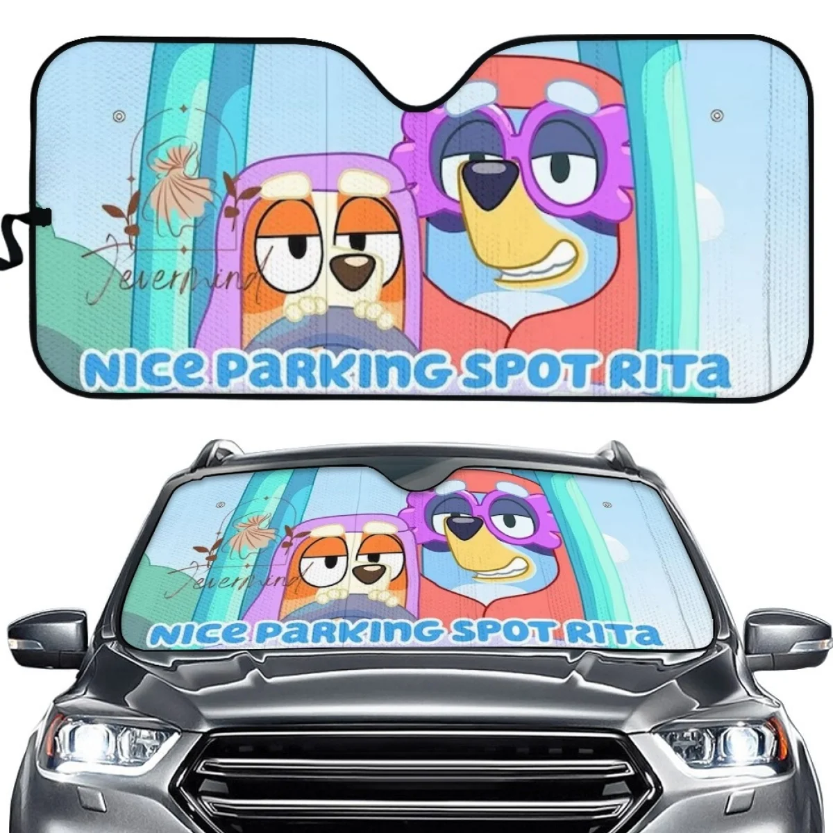 Cute Cartoon Anime Movie Car Auto Sun Shade for Women Girls Interior Accessories Windshield Sunshade Cover Car Accessories 2023