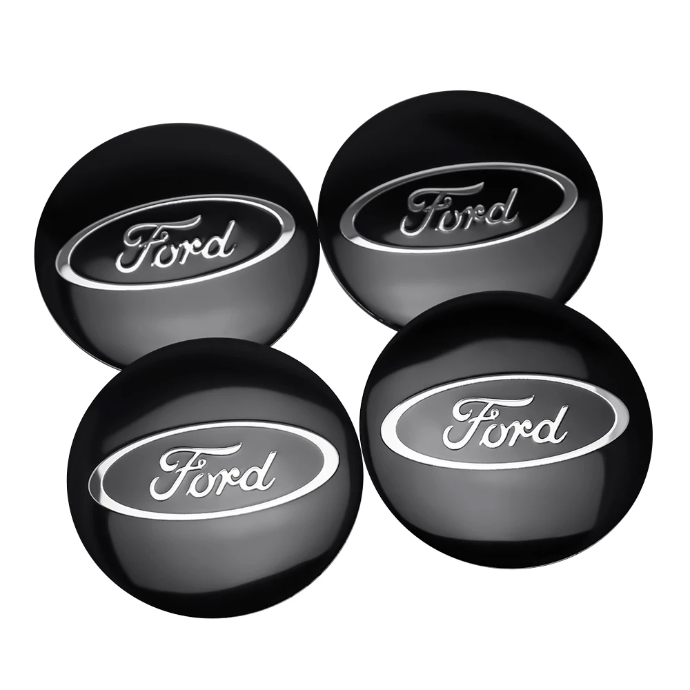 4PCS 56MM Emblem Car Wheel Center Cap Stickers For Ford Focus Mondeo Kuga Escort Explorer Edge Ranger Mustang Kuga Fiesta Fusion