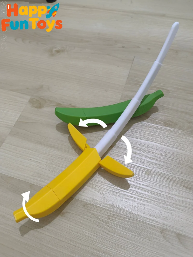 Retractable Banana Shaped Katanas Sword For Cosplay Hidden Samurai Twisted Open Sword Boys Toy Home Party Cosplay Accessories