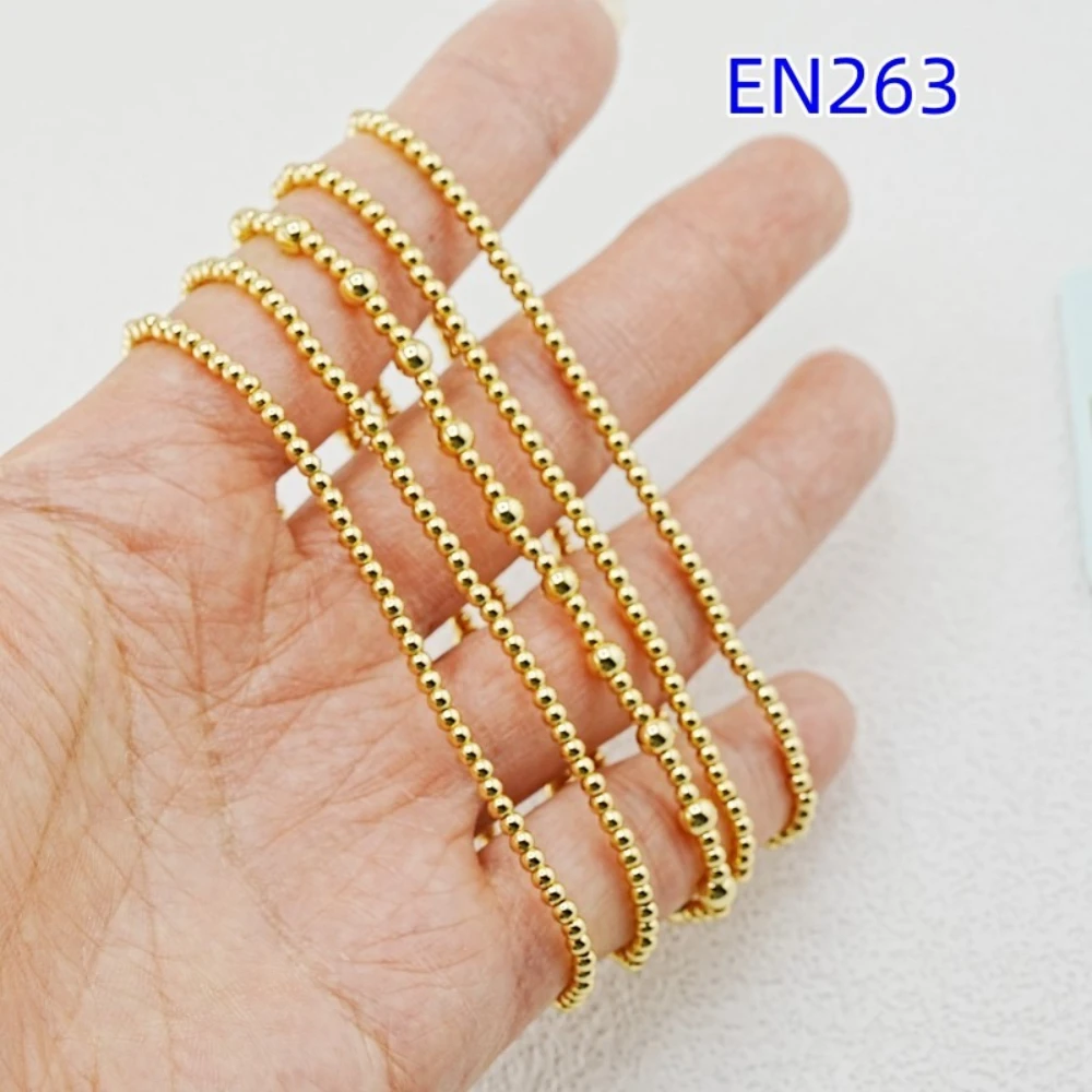 

YEEVAA 2mm Classic Charm Beads Stack of 5 Bracelets, Fashion Jewelry Gift for Women Daily Layering