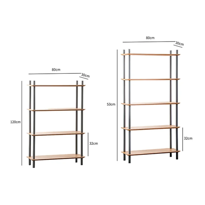 Modern Simple Bookcase Bedroom Study Shelf Floor Storage