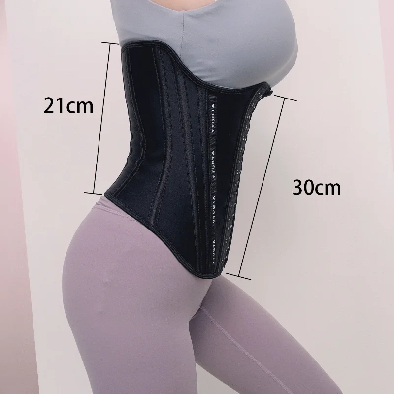 15 กระดูกเหล็กเทรนเนอร์เอวสําหรับผู้หญิงไนลอน Breathable ตาข่ายรัดตัว Body Shaping Slimming Corrector ปรับเข็มขัดพยุงออกกําลังกาย