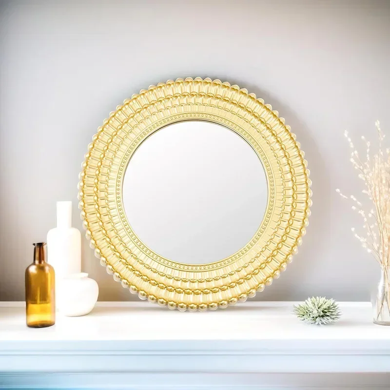 2023 new modern minimalist circular mirror living room decoration without punching mirror artistic and creative decorative mirro