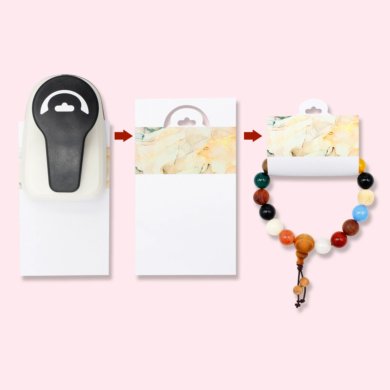 Corner Necklace Card Punch, Necklace cardboard holder Paper hole punch Puncher Cutter Jewerly