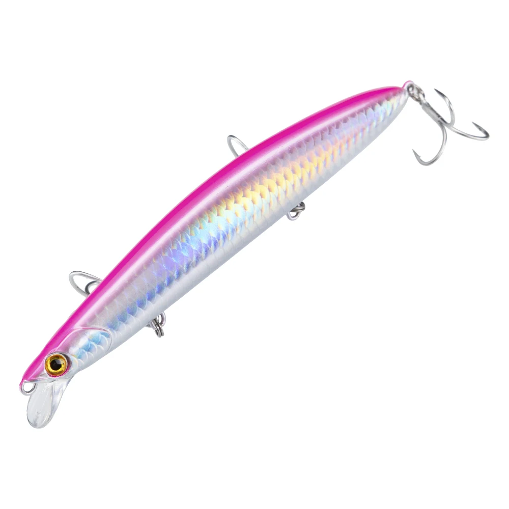 Hunthouse Floating Minnow Angelköder Sound Edition Hartköder 125mm 20g Weitwurf-Wobbler Jerkbit für Hecht- und Barschangeln
