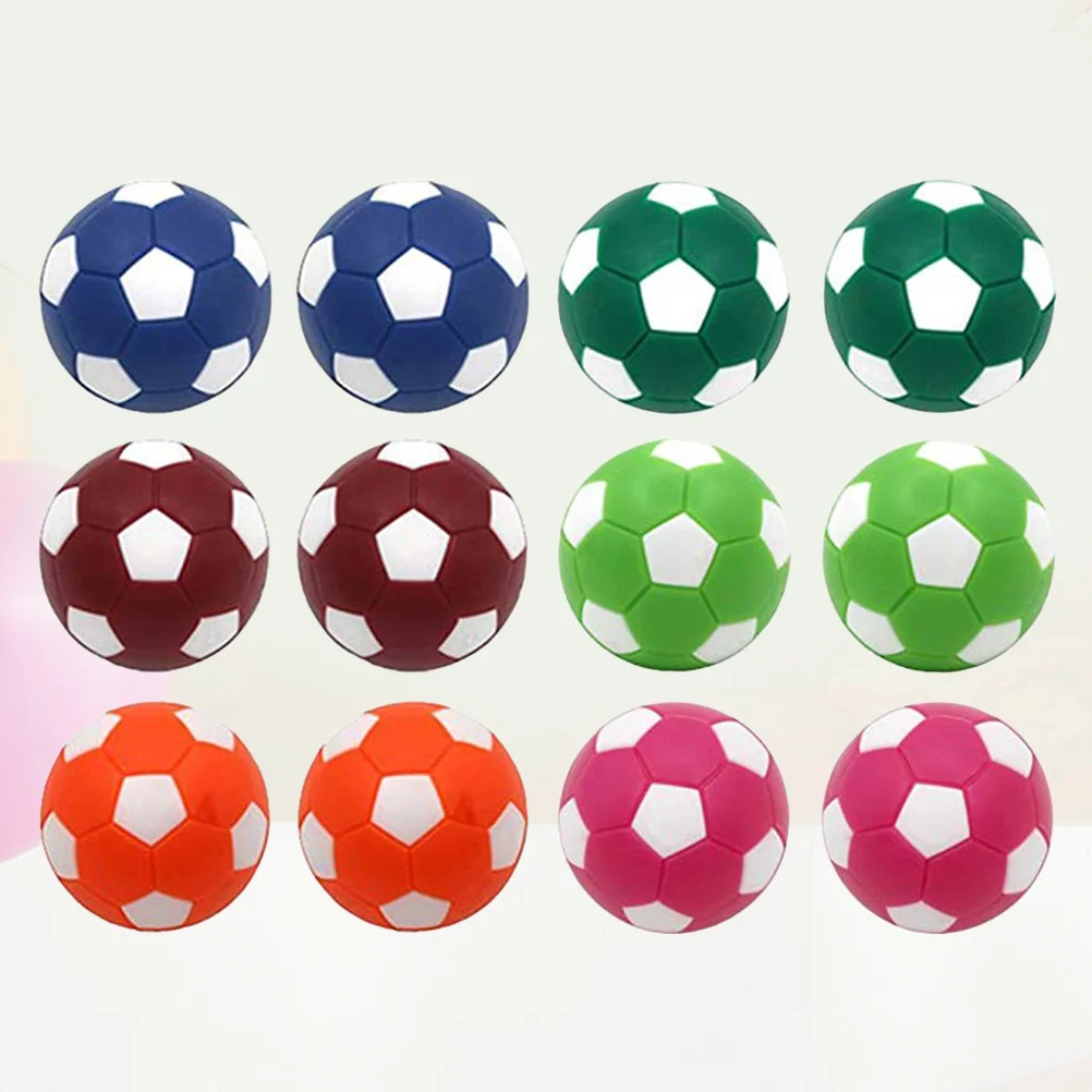 

12pcs Mini Colorful Table Soccer Footballs Replacement Balls Tabletop Game Ball 36mm Mini Soccer Mini Soccer Ball