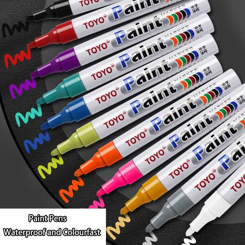 Waterproof Car Tyre Tire Tread Tire Paint Pen Marker DIY Art Drawing Pen Tool Waterproof And Colourfast Paint Pens Car Universal