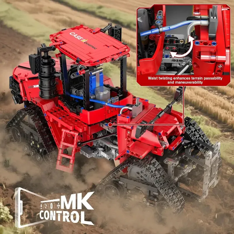 몰드 킹 18020 테크니컬 크롤러 트랙터 모델 원격 조종 전지형 경운 트럭 블록 장난감 어린이용