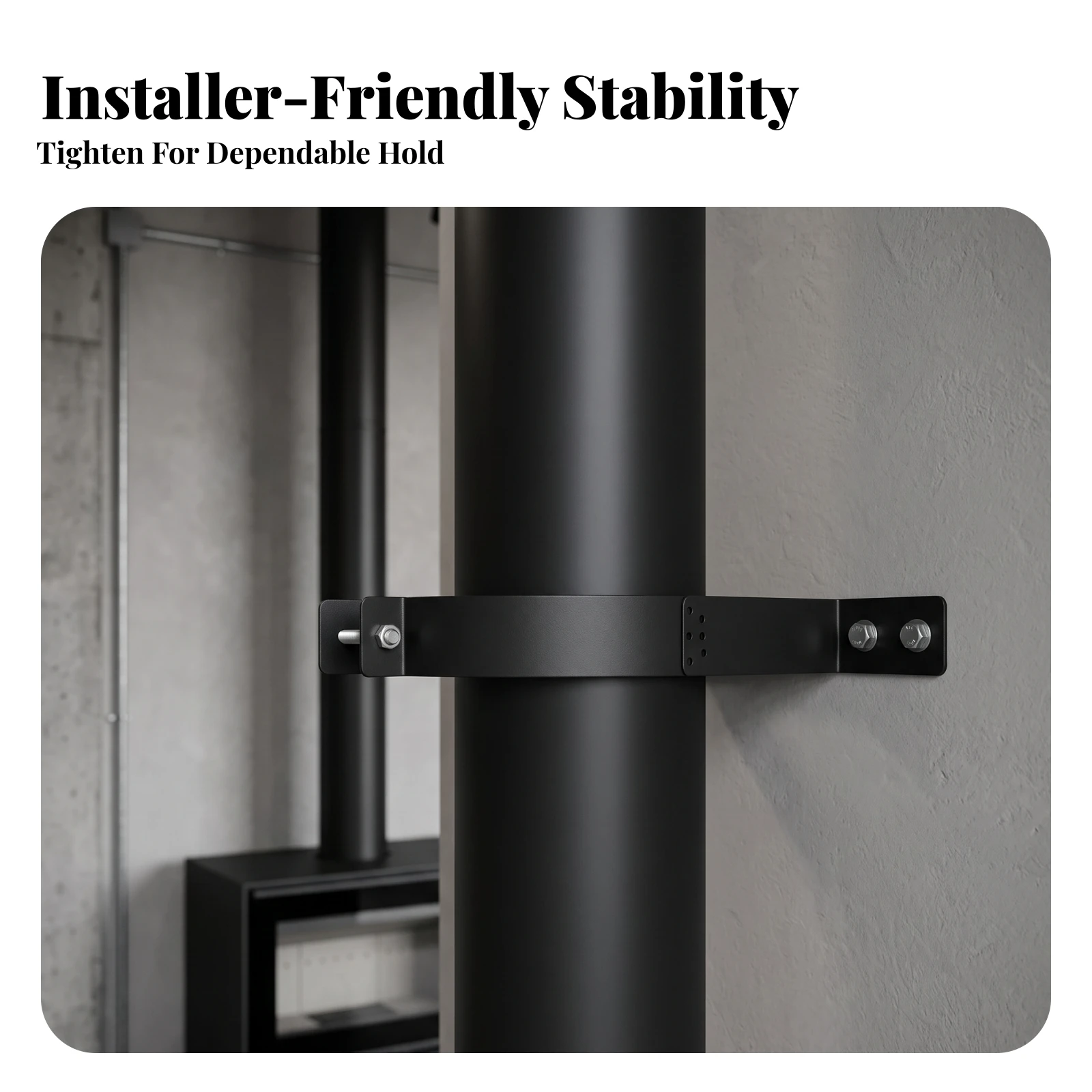 Chimney Pipe Support Bracket Secure Flue Pipe Support Bracket Long-Lasting Easy to Install for Installers, Workshops