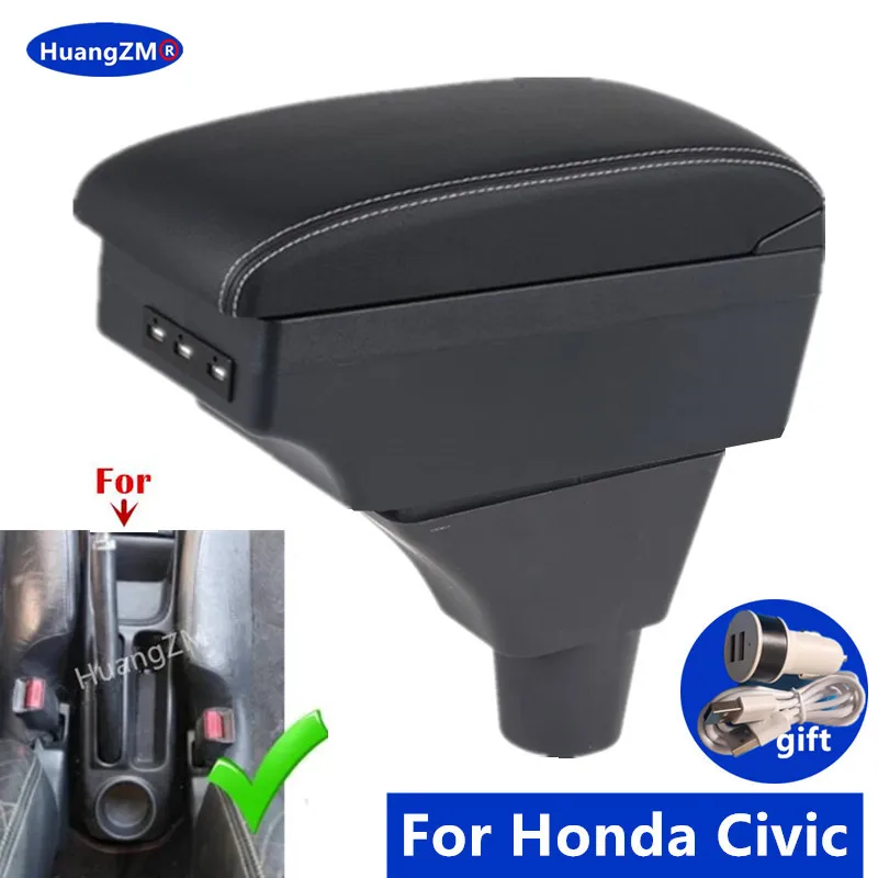 For Honda Civic EP3 Armrest Box For Honda Civic 7 Generation Central Storage Box Interior Dedicated Retrofit Car Accessory