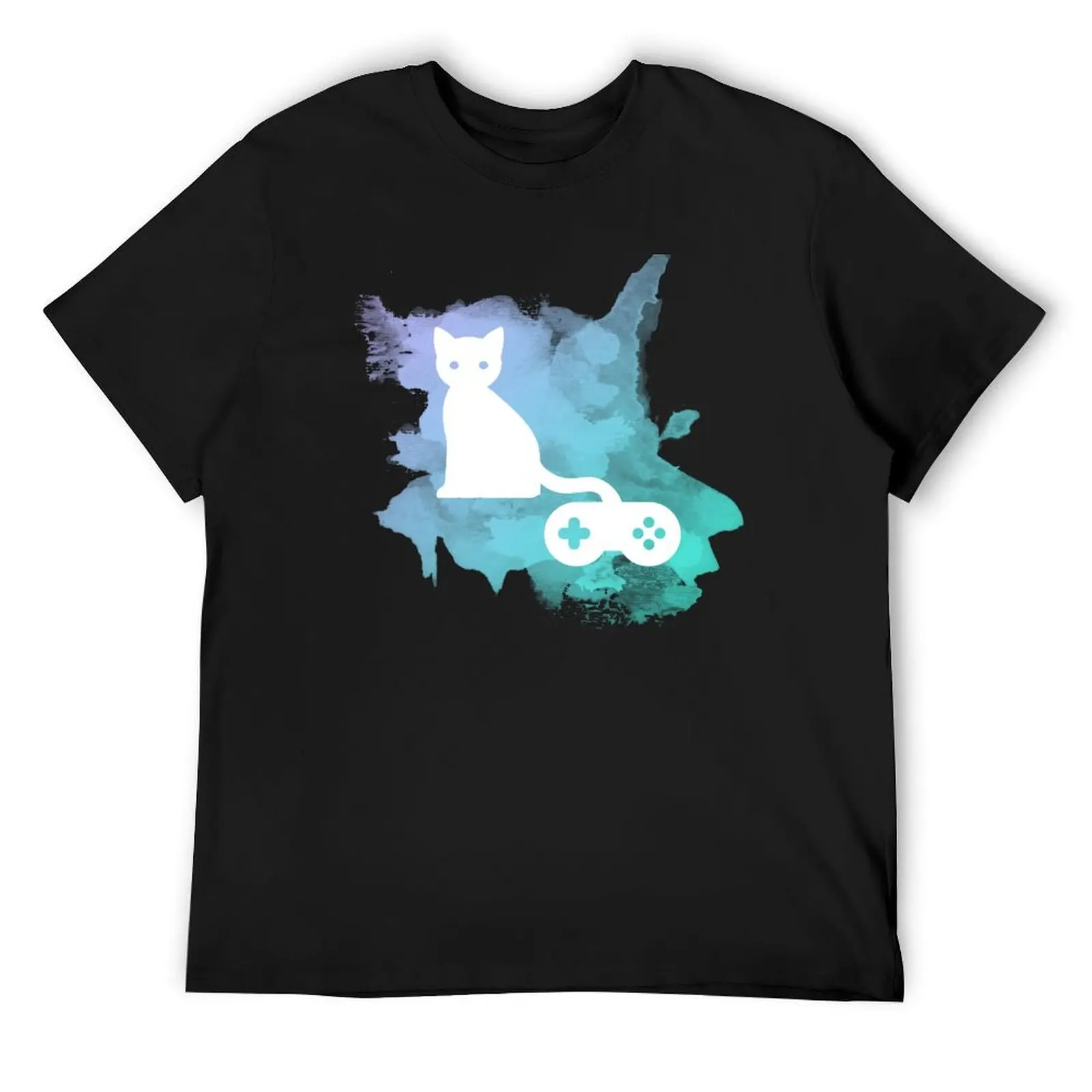 

Gamer Cat T-Shirt plus size tops anime oversized oversized graphic tee men clothings