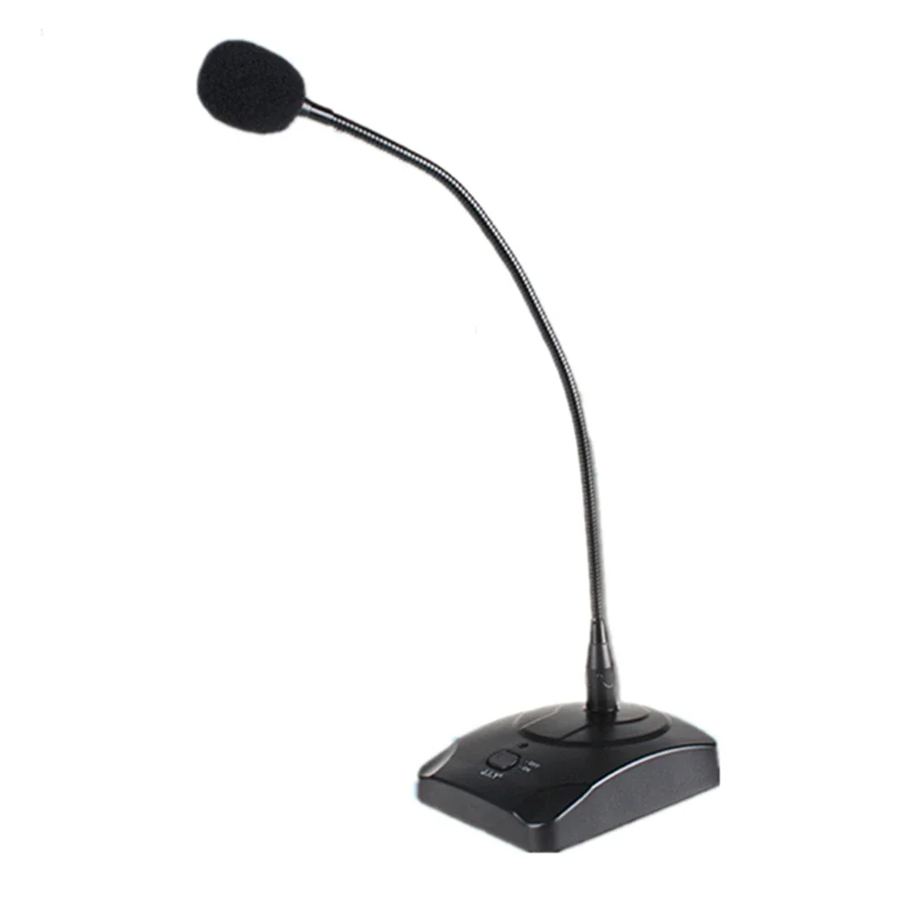 Gooseneck Microphone Professional Conference Center Mic Capacitive Broadcasting Flexible 360° High Sensitivity Wired 6.35mm Plug