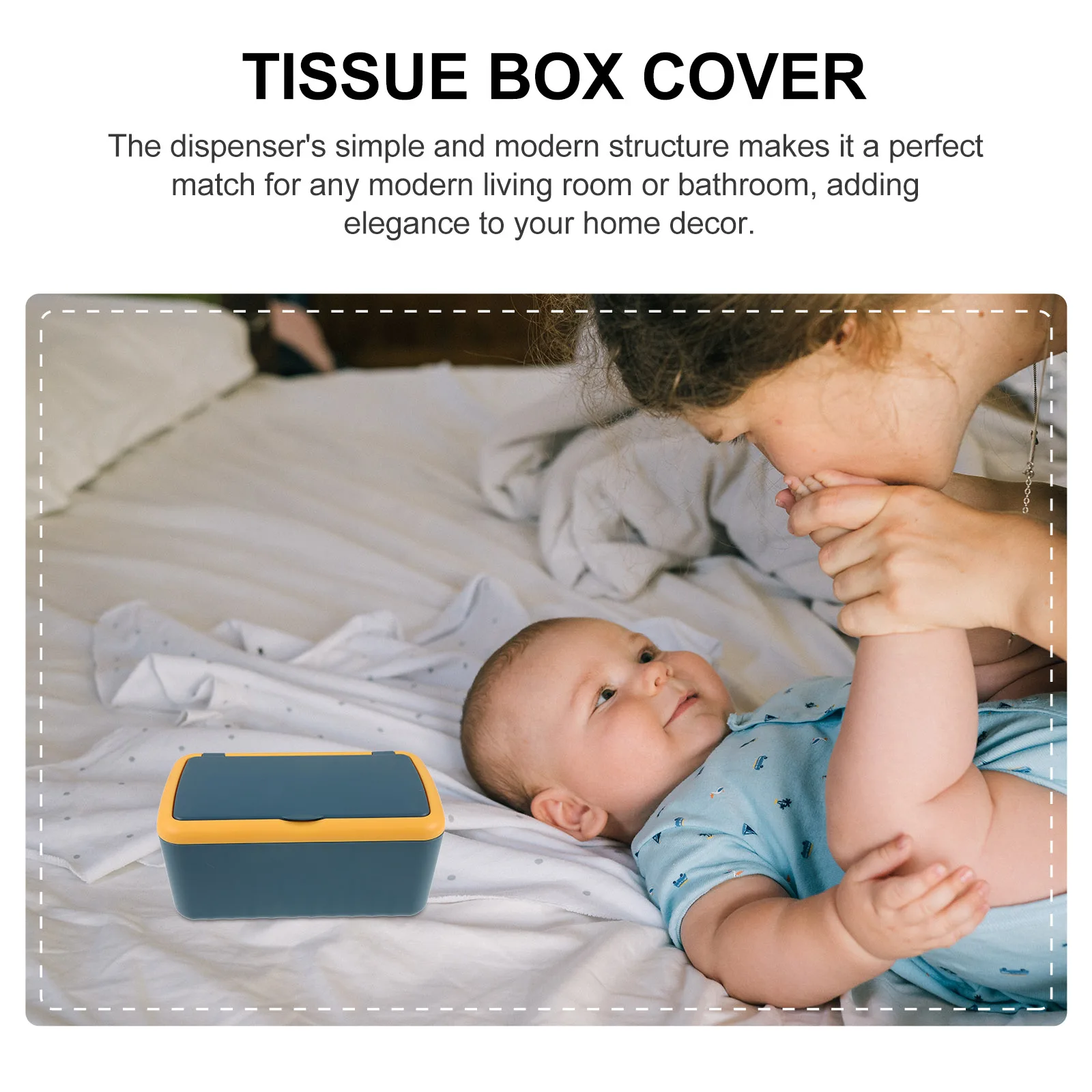 

Dustproof Tissue Box Large Orange Wipes Dispenser Lid Home Bathroom Living Room Reusable Plastic Container Storage