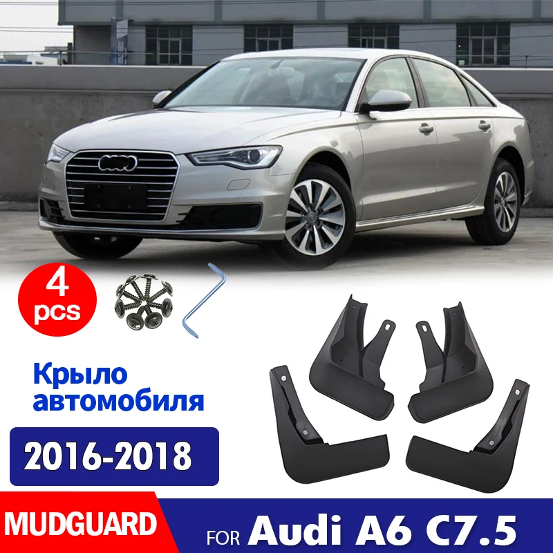 

FOR Audi A6 C7.5 2016 2017 2018 Mudguard Fender Mud Flap Guards Splash Mudflaps Car Accessories Mudguard Front Rear 4pcs