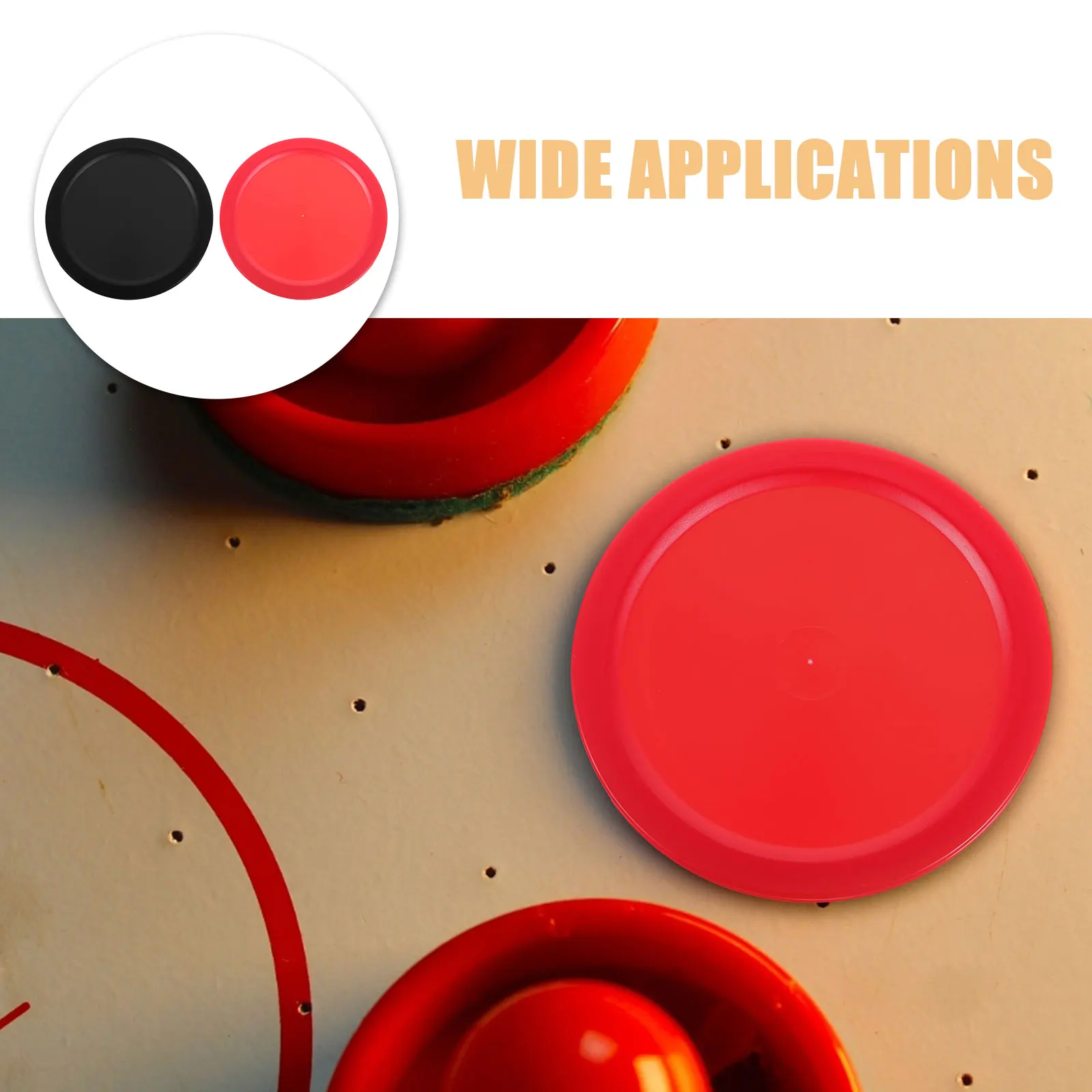 20 قطعة من كرات الهوكي البلاستيكية - قطع غيار لعبة الطاولة 64 مم - تصميم خفيف الوزن منخفض الضوضاء لتدريب هوكي الهواء #4