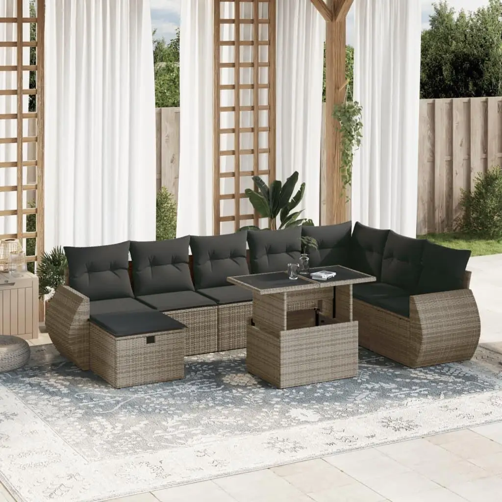 

Cozy Grey Garden Sofa Set Outdoor Lounge Furniture Comfortable Seating for Patio Balcony and Backyard