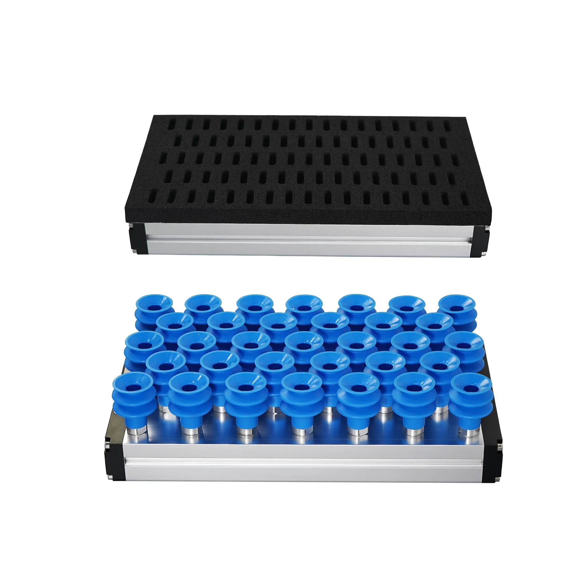 200mm Silicone Vacuum Suction Cup Matrix Gripper – Pneumatic Heavy Duty Industrial Vacuum End Effector for Robotic Palletizing