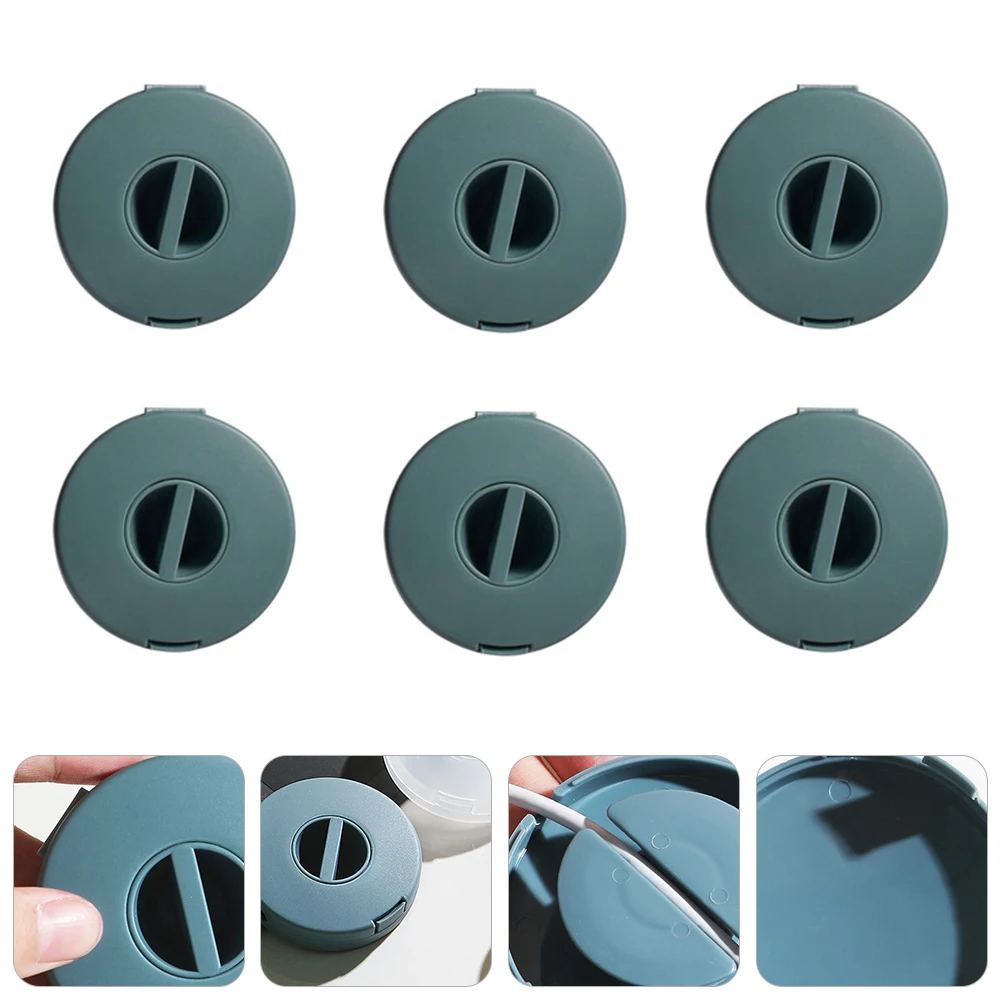 

6pcs Rotary Cable Winders For Earphone Usb Cords Cord Keeper Compact Durable Portable Line Storage Box For Desk Use
