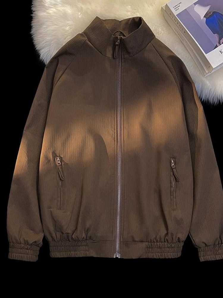 

Мужское осеннее пальто-пилот Cleanfit Harrington Jaet с воротником-стойкой и воротником-стойкой, не железное модное повседневное пальто из полиэстера...