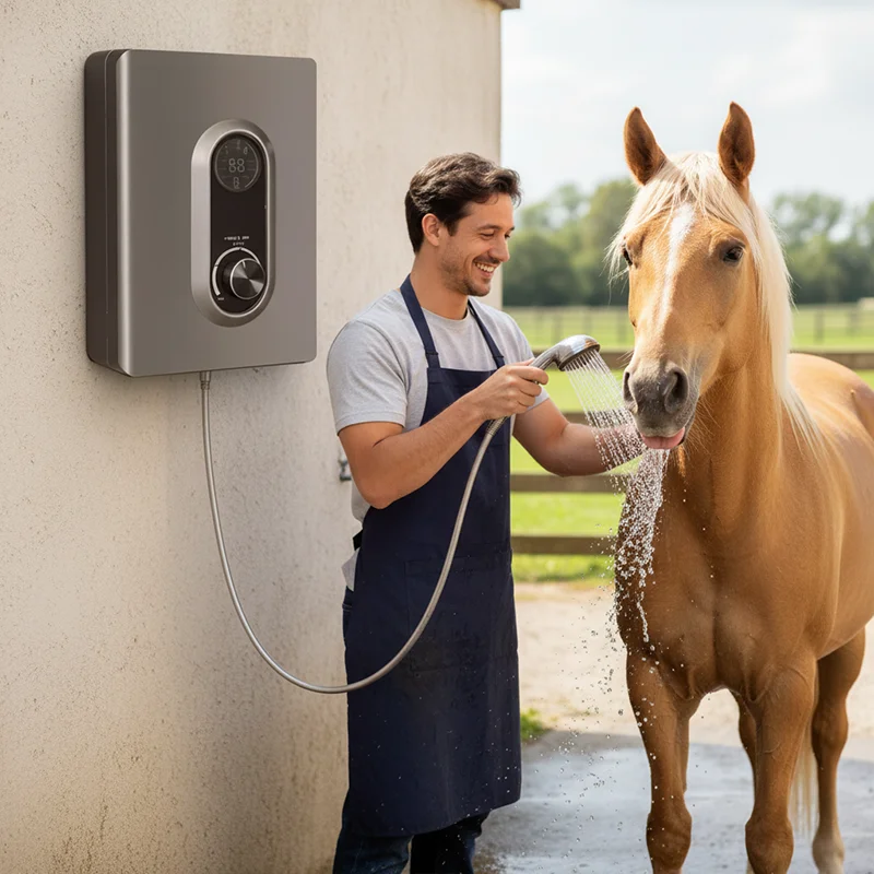 Customized Color Hot Water Heater Knob Control Tankless Electric Water Heaters for Outdoor Horse Grooming