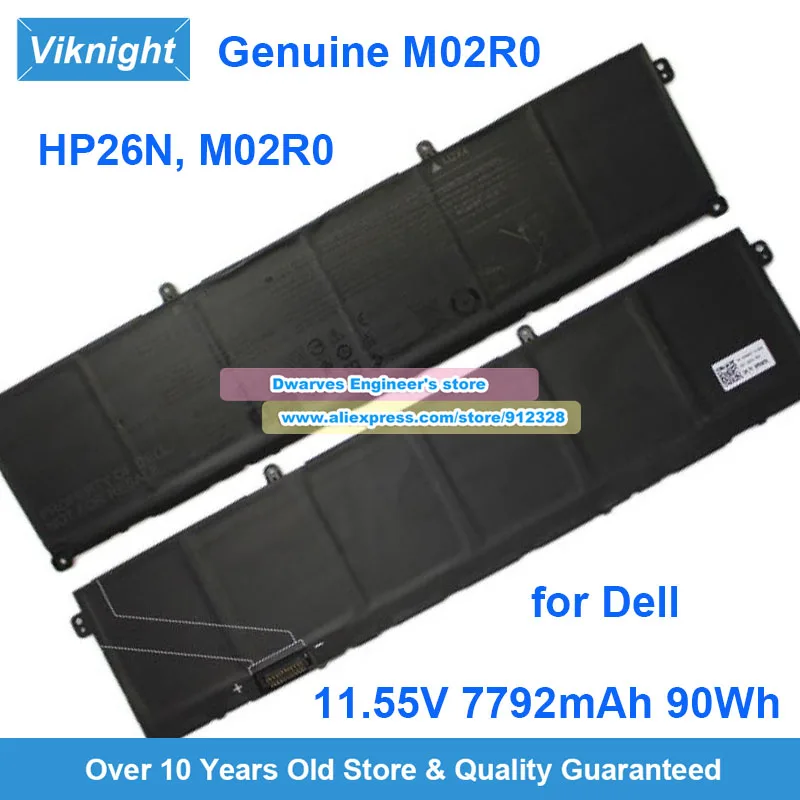 

Оригинальный аккумулятор M02R0 HP26N для Dell Alienware X16 Series R1 R2 P120F001 P120F003, аккумулятор для ноутбука 11,55 В, 7792 мАч, 90 Втч