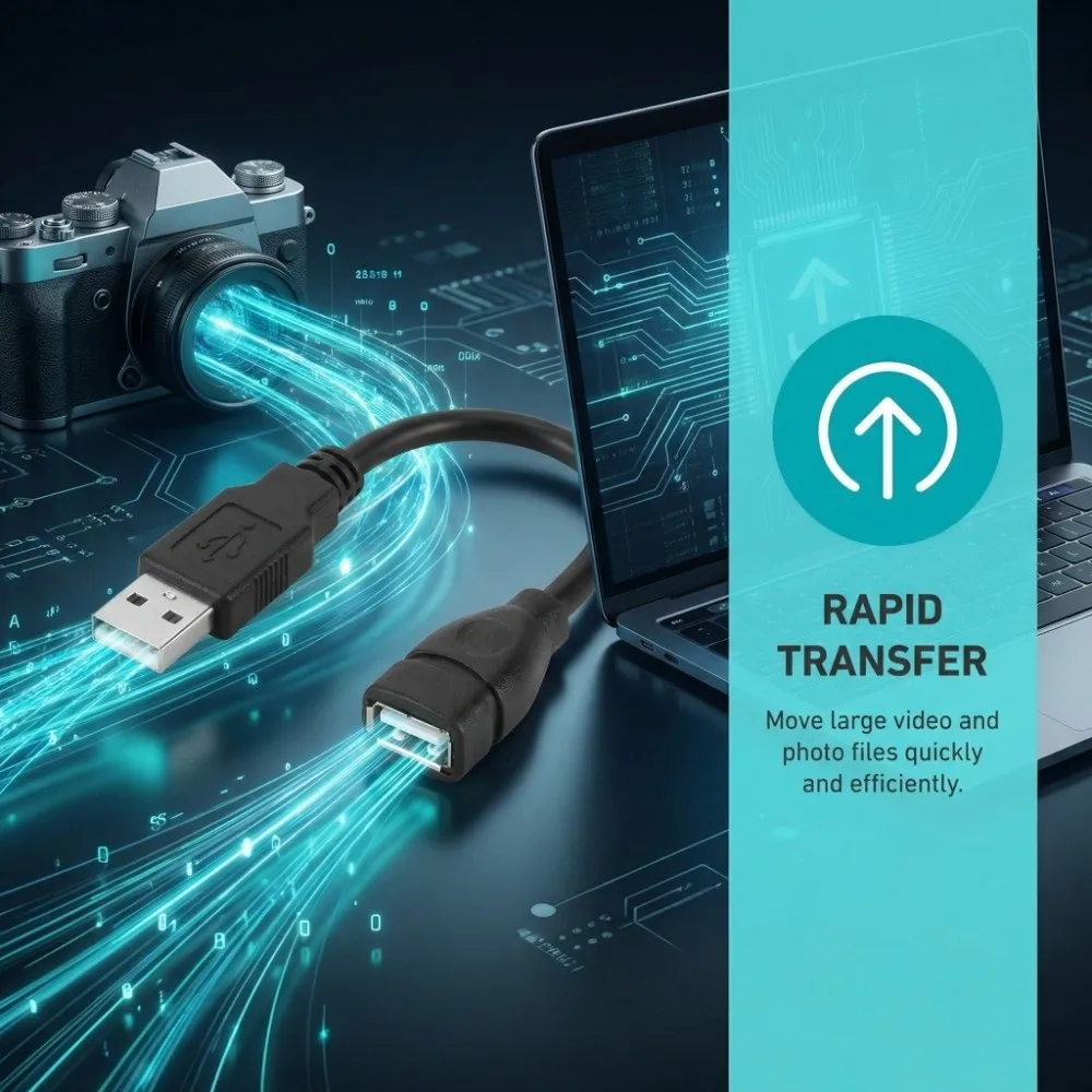 

6 Pin Female to USB 2.0 AM Firewire 1394 Adapter Plug and Play Flexible Cable USB 2.0 Adapter Firewire to USB Cable