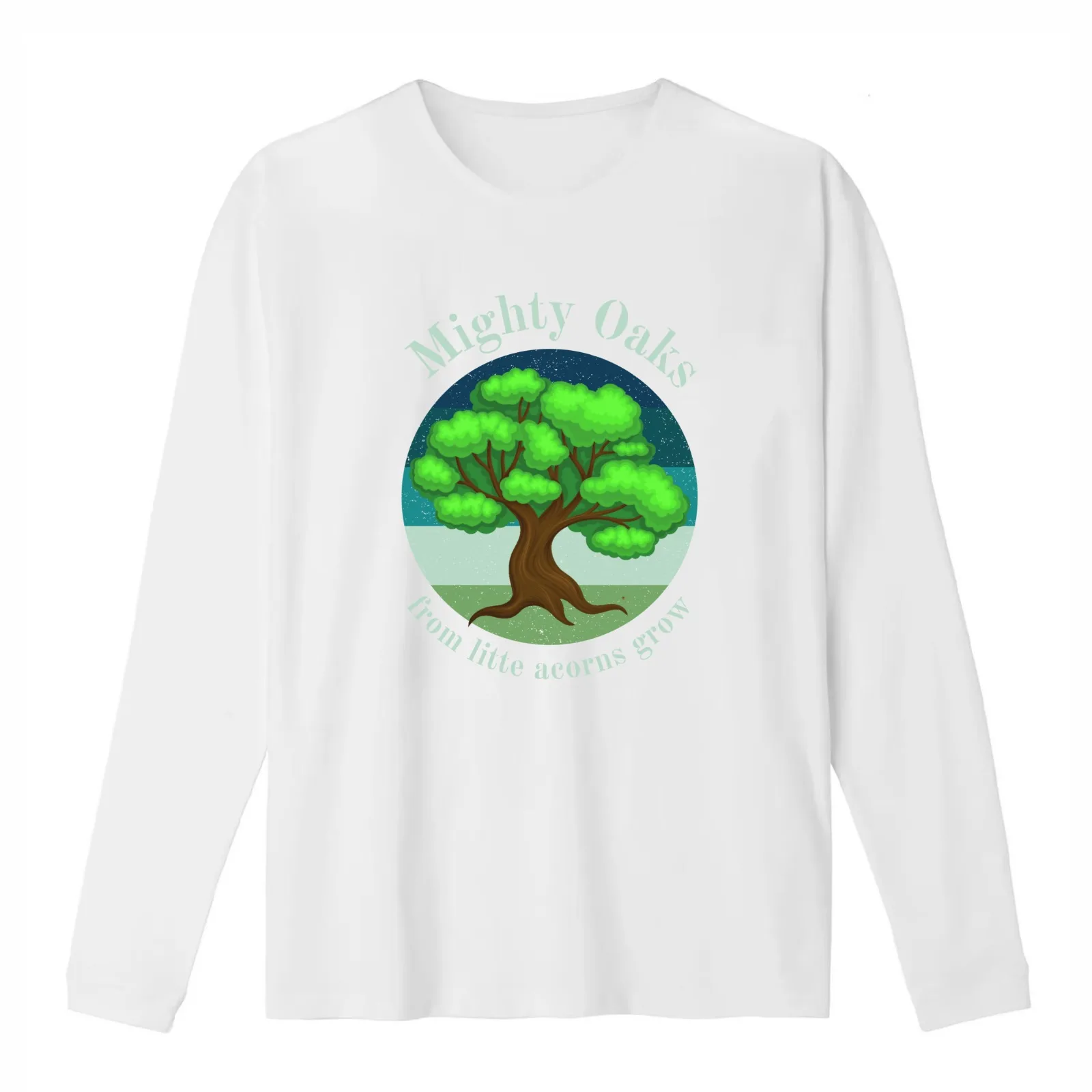 Mighty Oaks From Little Acorns Grow T-Shirt Summer Casual Cotton Tee Oversized Streetwear Tops Vintage Graphic Print