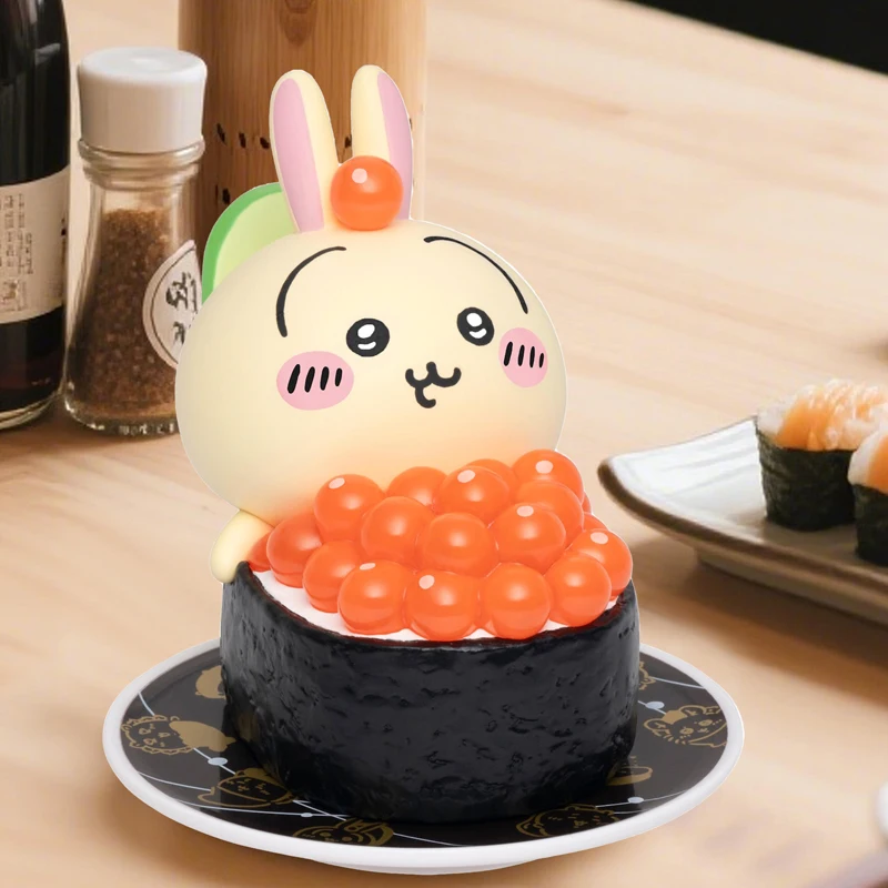 

Chiikawa sushi series peripheral ornaments blind box doll figures hachiware usagi chiikawa Momonga